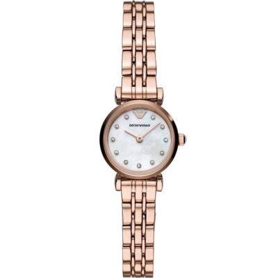 Emporio Armani Ladies Gianni T-Bar Rose Gold Watch - AR11203
